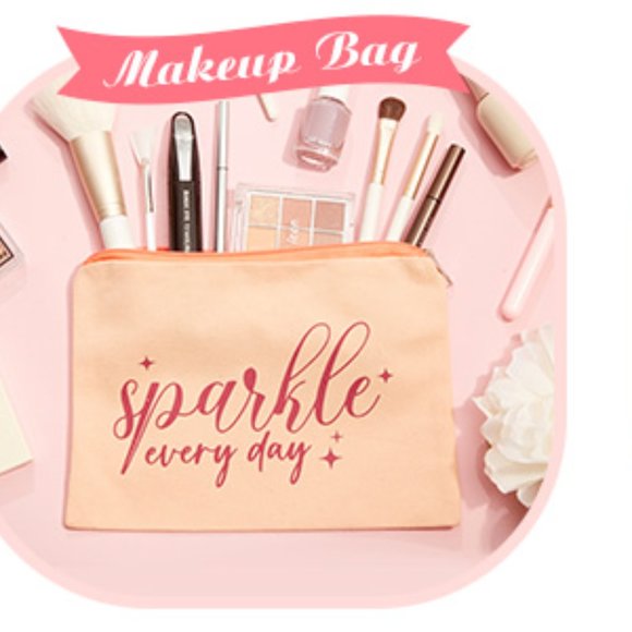 NWOT Women’s Makeup Accessory Sky Blue Cosmetic Bag With Fun Saying-Essentials - Picture 8 of 13